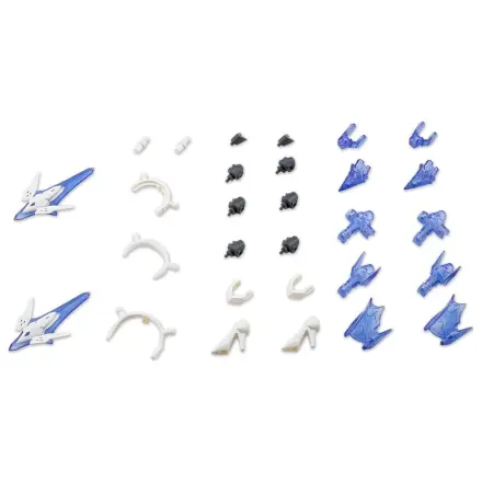 Kotobukiya M.S.G. Modell Bausatz Zubehör Set Mecha Supply 34 Holonic Headdress & Holonic High Heels White Ver. Produktfoto