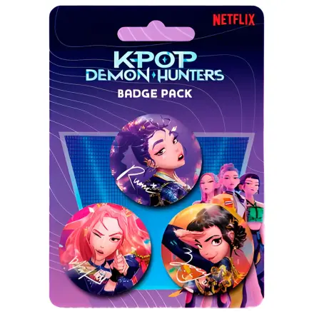 KPop Demon Hunters Pack 3 Abzeichen Produktfoto