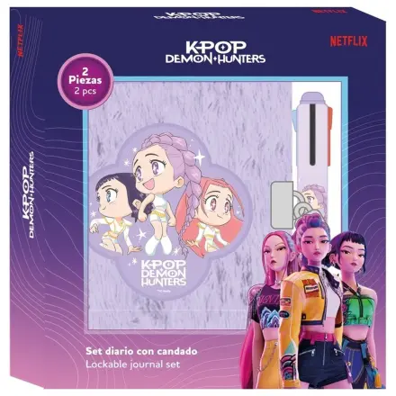 Kpop Demon Hunters Chibi Tagebuch-Set + 4-Farben-Stift Produktfoto