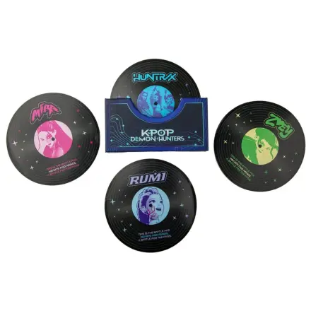 KPop Demon Hunters Set aus 4 Untersetzer Hunters & Demons Soundtrack Produktfoto