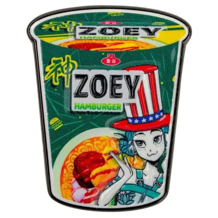 KPop Demon Hunters Pin Zoey Hamburger Nudeln Produktfoto