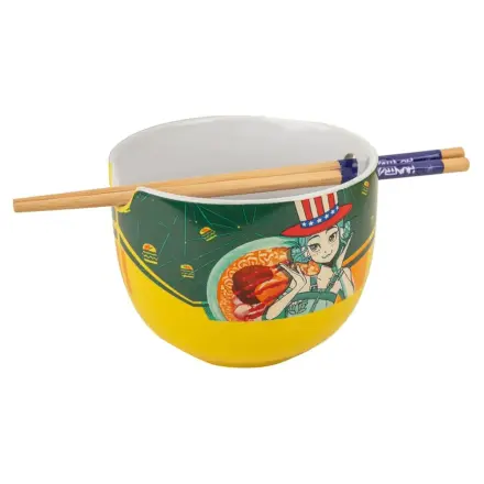 KPop Demon Hunters Ramen Schale mit Essstäbchen Zoey Hamburger Produktfoto