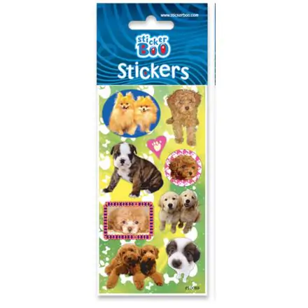 Hunde Sticker mit silberner Verzierung Produktfoto
