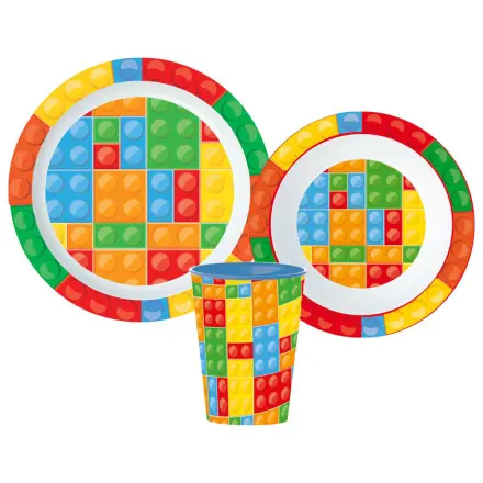 Lego Pattern Bricks Geschirr-Set, Mikroplastik-Set Produktfoto