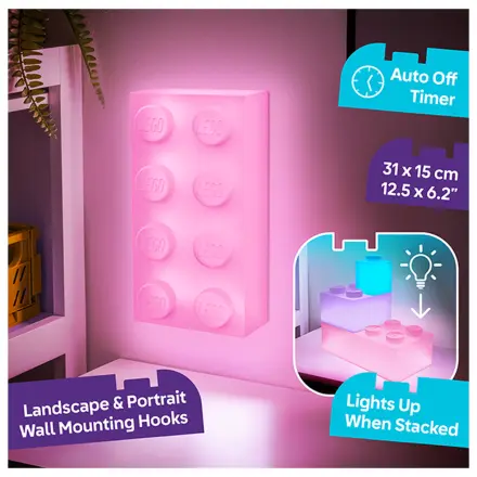 LEGO Pink brick 4x2 Stein Light 31x15 cm Produktfoto