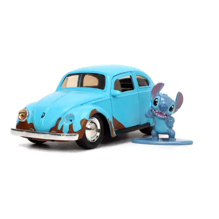 Lilo & Stitch Hollywood Rides Diecast Modell 1/32 Blue Volkswagen Beetle mit Figur Produktfoto