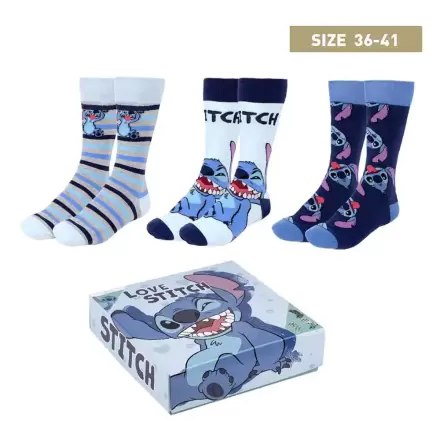 Lilo & Stitch Socken 3er-Pack Love Stitch 35-41 Produktfoto
