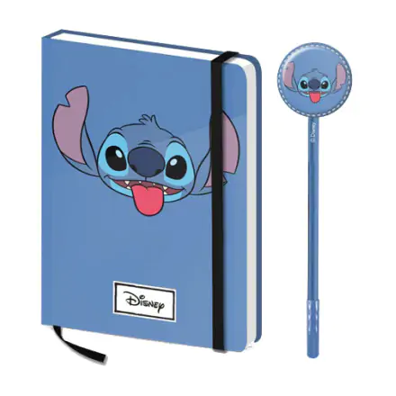 Lilo & Stitch Notizbuch mit Kugelschreiber Geschenk-Set Stitch Face Produktfoto