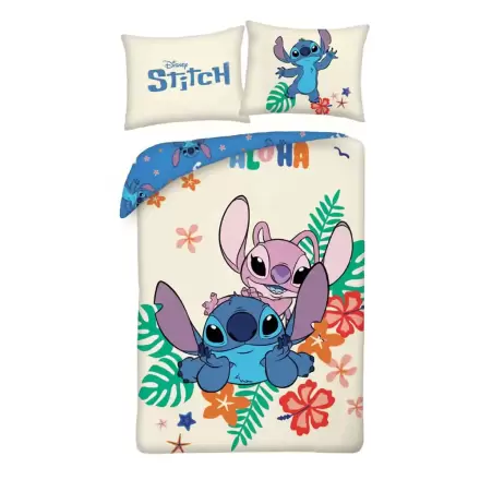 Lilo & Stitch Bettbezug-Set Stitch & Angel Flowers 140 x 200 cm / 70 x 90 cm Produktfoto