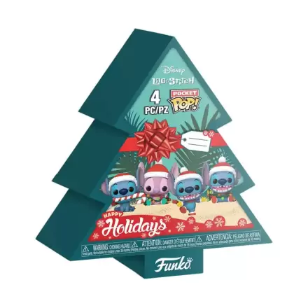 Lilo&Stitch Holiday 2025 Pocket Funko POP! Vinyl Figur 4er-Pack Baum Holiday Box 4 cm Produktfoto