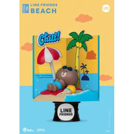 Line Friends D-Stage PVC Diorama Beach Closed Box Version 16 cm Produktfoto