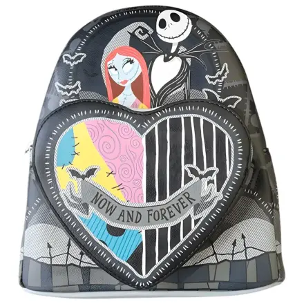 Loungefly The Nightmare Before Christmas Jack & Sally Split Heart Rucksack 26cm Produktfoto