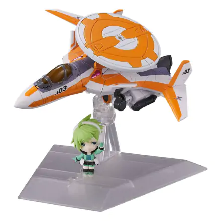 Macross Delta Tiny Session Fahrzeug mit Actionfigur VF-31E Siegfried (Chuck Mustang Use) with Reina Prowler 10 cm Produktfoto