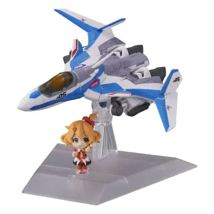 Macross Delta Tiny Session Fahrzeug mit Actionfigur VF-31J Siegfried (Hayate Immelmann Use) with Freyja Wion 10 cm Produktfoto
