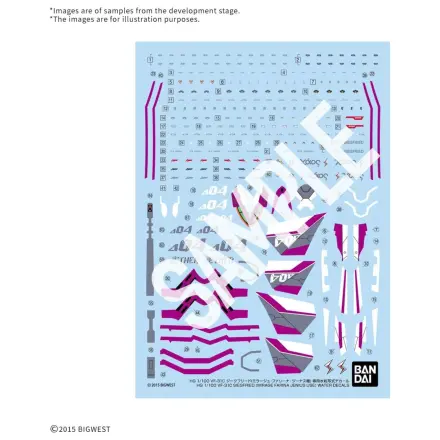MACROSS HG 1/100 VF-31C Siegfried (Farina Jenius) Decals Modellbausatz Produktfoto
