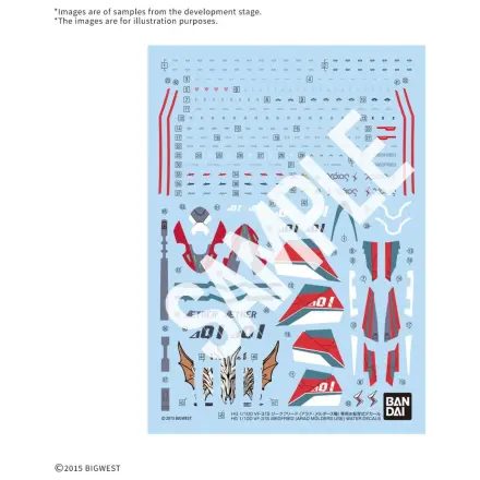 Macross HG 1/100 VF-31S Siegfried Water Decals Modell Bausatz Produktfoto
