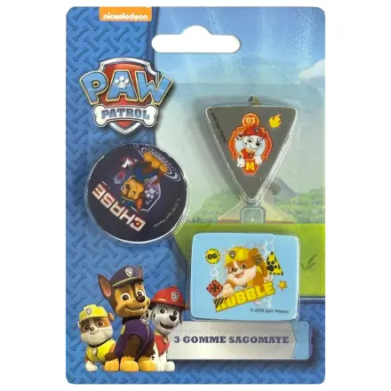 Paw Patrol Boys geformtes Radiergummi-Set 3 Teile Produktfoto