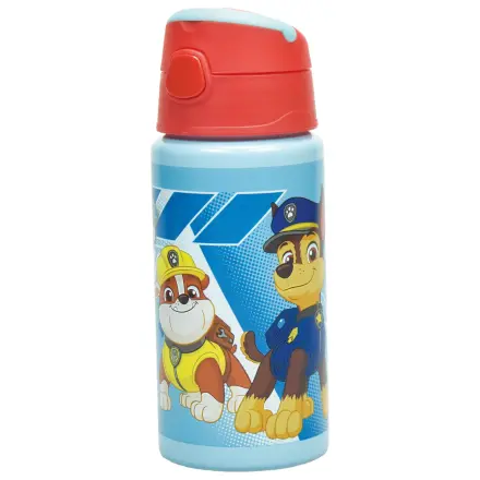 PAW Patrol Forever Aluminium Wasserflasche mit Trinkhalm und Haken 500 ml Produktfoto
