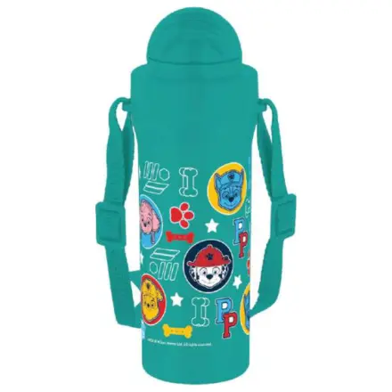 Paw Patrol Köpfe Plastik Trinkhalm Wasserflasche mit Aufhänger 350 ml Produktfoto