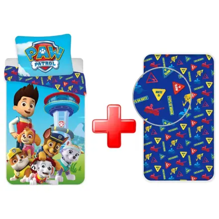 PAW Patrol Paws on Deck Bettbezug und Spannbettlaken-Set Produktfoto