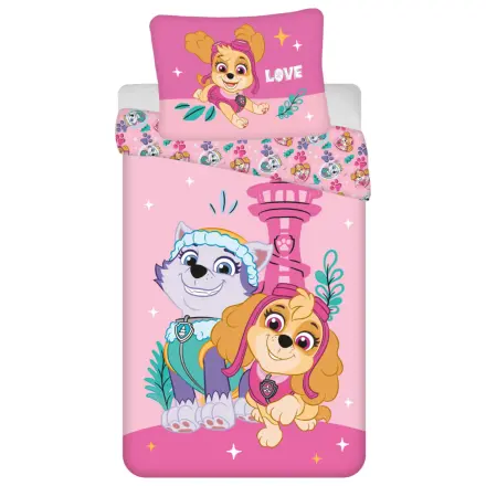 Paw Patrol Pink Love Mikrofaser-Bettbezug Produktfoto