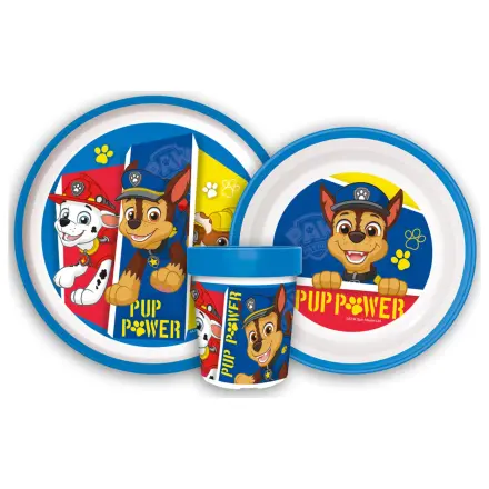 PAW Patrol Pup Power rutschfestes Geschirrset, Mikrowellen Kunststoff Set Produktfoto