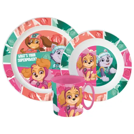 PAW Patrol Superpowers Essgeschirr-Set, Micro Plastic Set mit Tasse Produktfoto