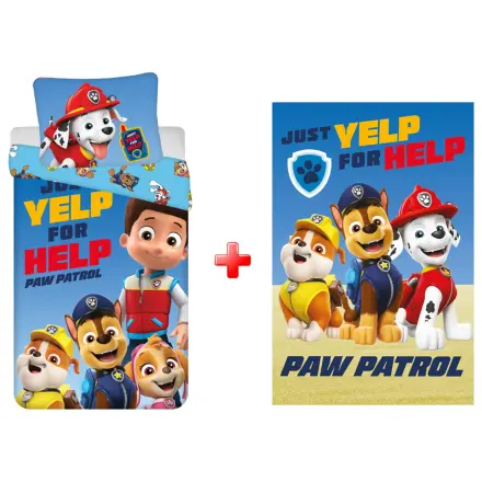 Paw Patrol Yelp Bettdeckenbezug und Fleece Decken Set Produktfoto