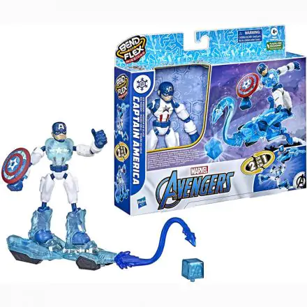 Marvel Bend and Flex Missions Capitan America Figur 15cm Produktfoto