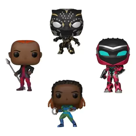 Marvel POP! Movies Vinyl Figuren 4er-Pack Black Panther Wakanda Forever 9 cm Produktfoto