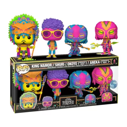 Marvel POP! Movies Vinyl Figuren 4er-Pack Black Panther Wakanda Forever S2 9 cm Produktfoto