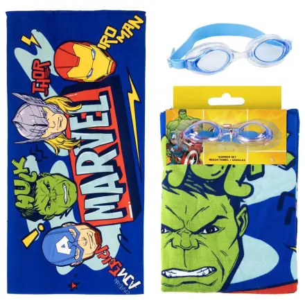 Marvel Avengers Handtuch + Schwimmbrillen Set Produktfoto