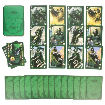 Marvel Doctor Doom Spielkarten in einer Blechdose Produktfoto