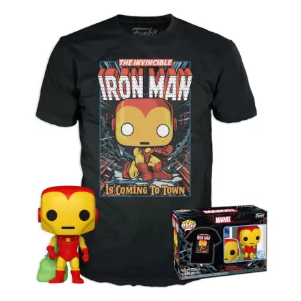 Marvel POP! & Tee Vinyl Figur & T-Shirt Set Iron Man(GW) Produktfoto