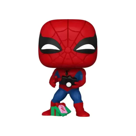 Marvel Funko POP! Vinyl Figur Holiday Spiderman w/Open gift 9 cm termékfotója