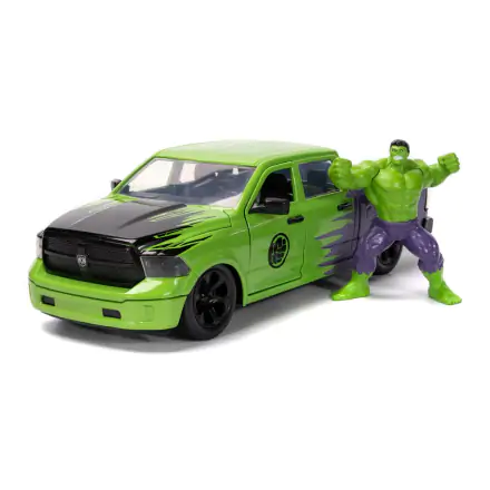 Marvel Hollywood Rides Diecast Modell 1/24 2014 Ram 1500 mit Hulk Figur Produktfoto