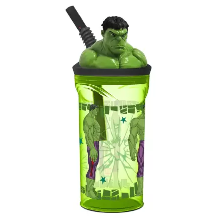 Marvel Hulk Glas mit 3D Figur 360ml Produktfoto