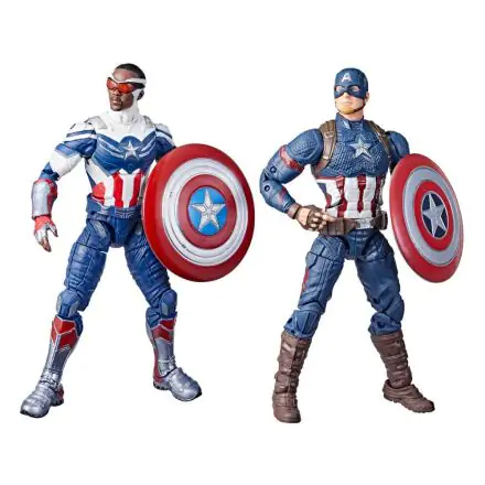 Marvel Legends Actionfiguren 2er-Pack 2022 Captain America: Sam Wilson & Steve Rogers 15 cm Produktfoto