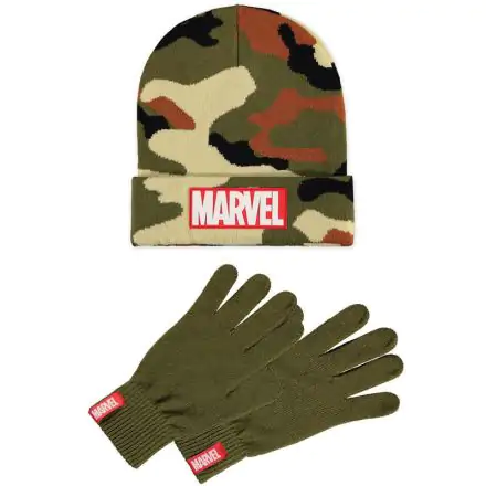 Marvel Logo Mütze und Handschuhe Set Produktfoto