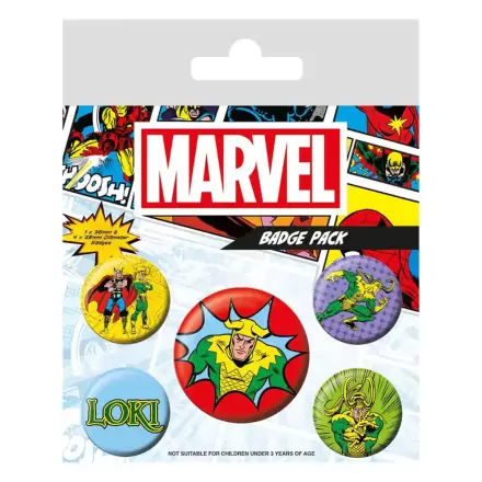 Marvel Ansteck-Buttons 5er-Pack Loki Comic termékfotója