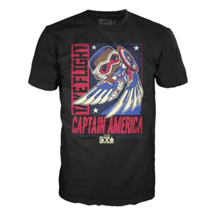 Marvel Loose Funko POP! Tees Falcon Propoganda Poster T-shirt Produktfoto