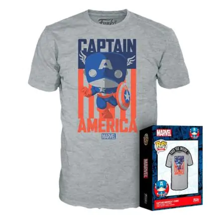 Marvel POP! Tees Captain America T-Shirt Produktfoto