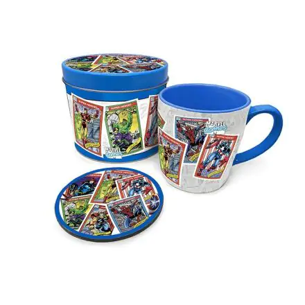 Marvel Tasse mit Untersetzer Retro Collectors Cards termékfotója