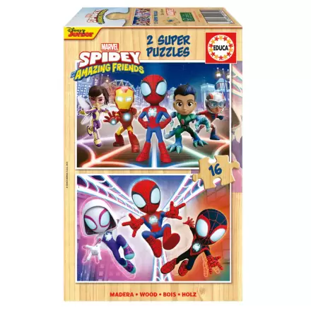 Marvel Spidey Amazing Friends Holzpuzzle 2x16St Produktfoto