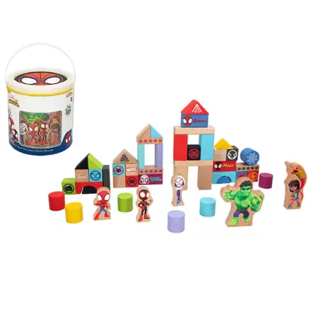 Marvel Spidey Amazing Friends hölzern Block Spielset 50St Produktfoto