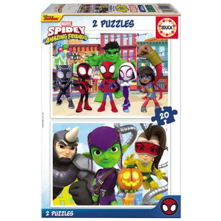 Marvel Spidey Amazing Friends Puzzle 2x20St Produktfoto