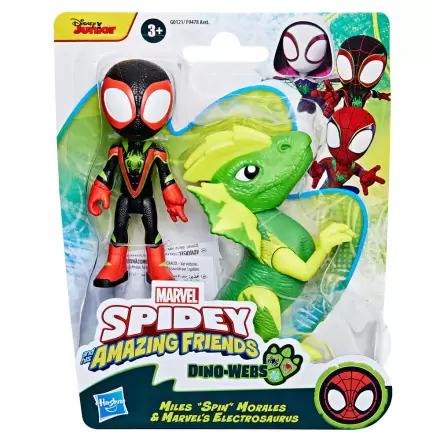 Marvel Spidey and his Amazing Friends Miles Spin Morales & Marvels Electrosaurus Figur Produktfoto