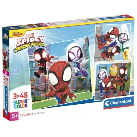 Marvel Spidey and His Amazing Friends Puzzle 3x48St termékfotója