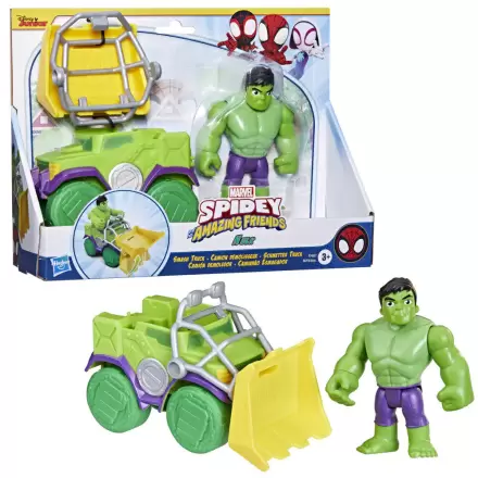 Marvel Spidey and His Amazing Friends Set Abrisslaster + Hulk Figur termékfotója