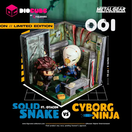 Metal Gear Solid DioCube PVC Diorama Solid Snake Vs Cyborg Ninja Ft Otacon 15 cm termékfotója